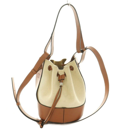 Loewe Small Balloon Bag Anagram Logo Drawstring Hand Shoulder Canvas Leather