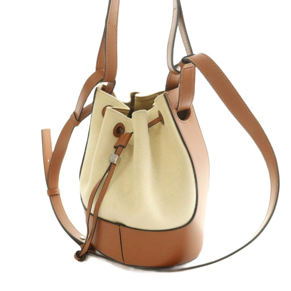 Loewe Small Balloon Bag Anagram Logo Drawstring Hand Shoulder Canvas Leather — view 2