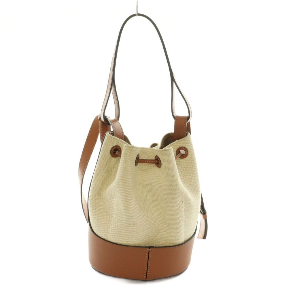 Loewe Small Balloon Bag Anagram Logo Drawstring Hand Shoulder Canvas Leather — view 3
