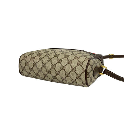 Gucci Vintage Sherry Line GG Logo Leather Shoulder Bag Pochette Brown — view 8
