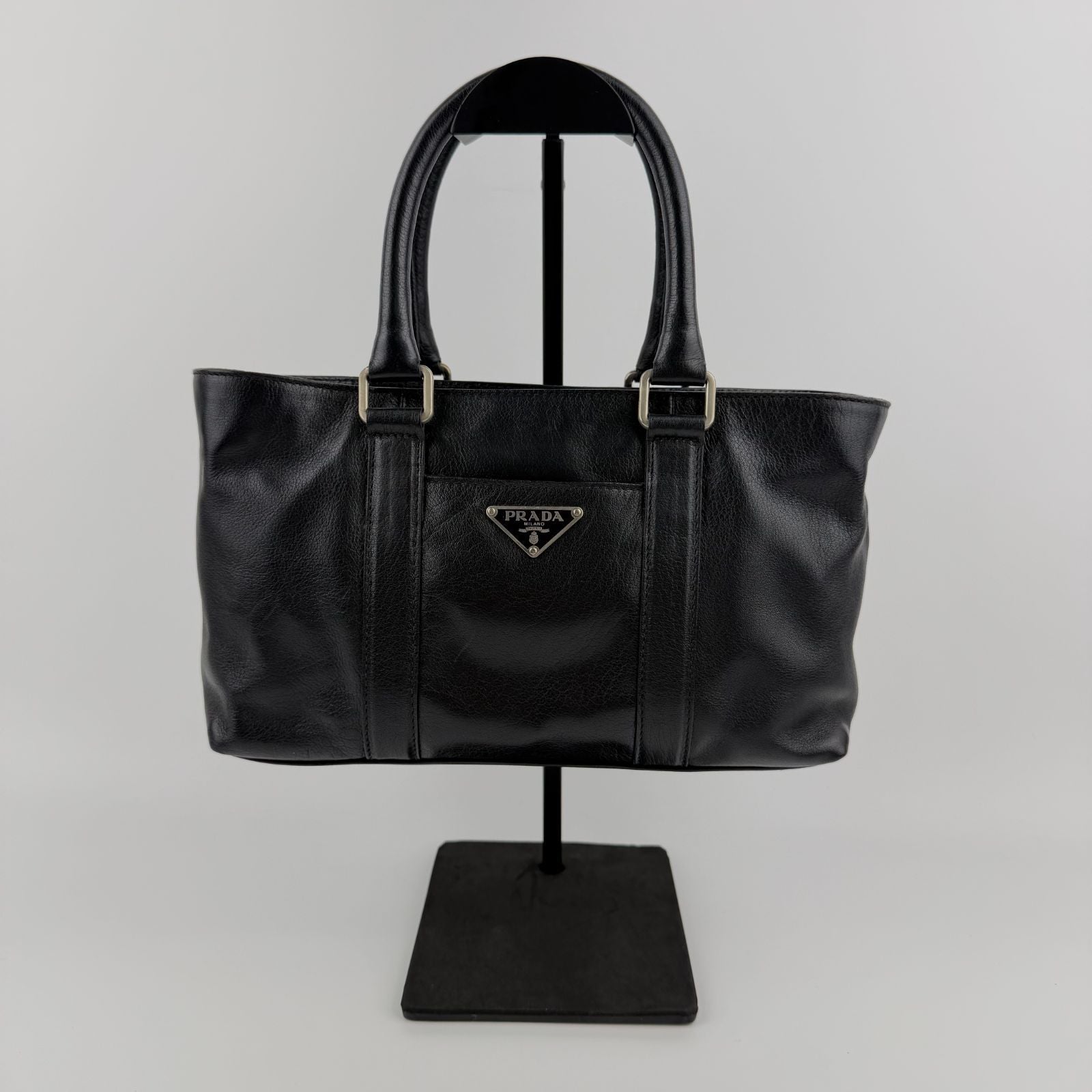 Prada Handbag Black Leather Vintage — view 2
