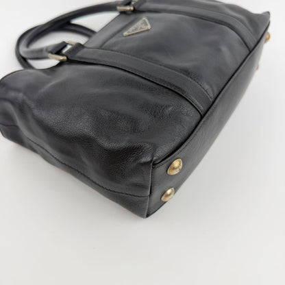 Prada Handbag Black Leather Vintage — view 9