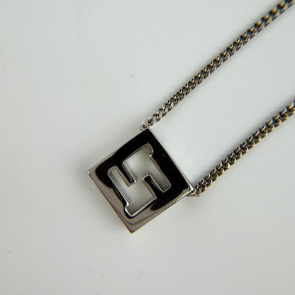 Fendi FF Logo Necklace Silver Vintage — view 3