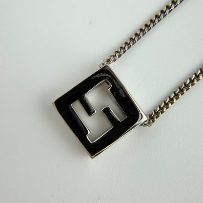Fendi FF Logo Necklace Silver Vintage — view 4