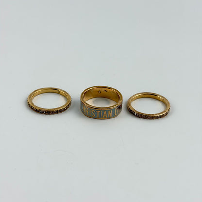 Dior Ring Set Gold Vintage