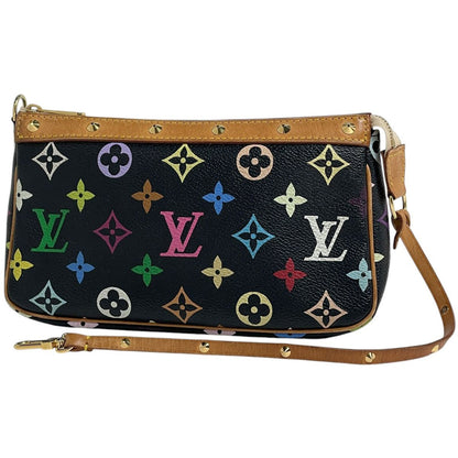 Louis Vuitton Pochette Handbag Pouch Monogram Multi Color Noir