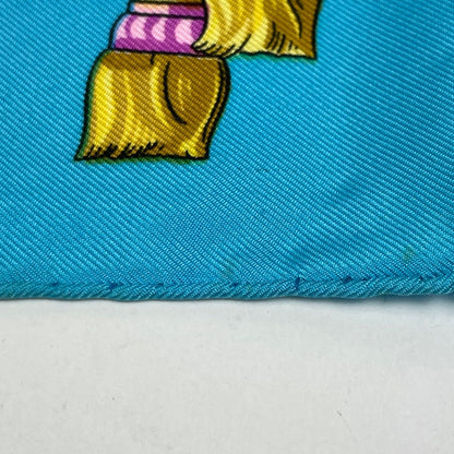 Hermes Carre 90 Hommage a Charles Garnier Lou Tribute Scarf Silk Blue Multi — view 4