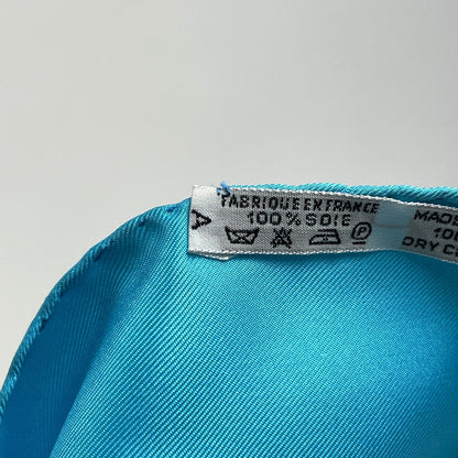 Hermes Carre 90 Hommage a Charles Garnier Lou Tribute Scarf Silk Blue Multi — view 3