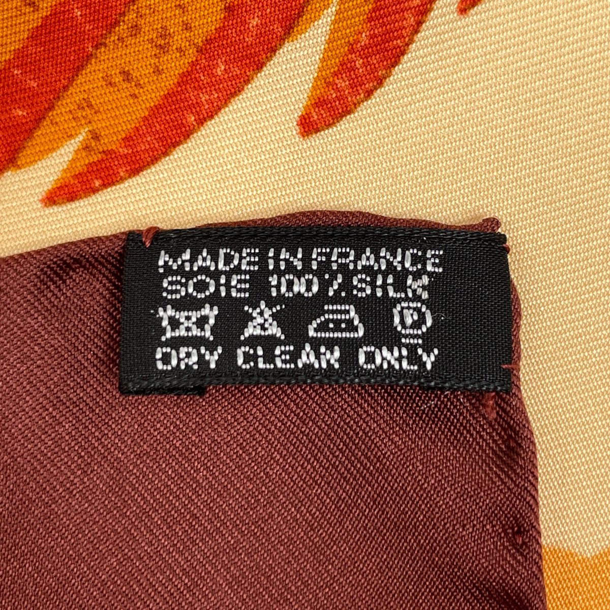 Hermes Carre 90 Aube Libre Comme Lange Dawn Scarf Silk Orange Multi — view 2