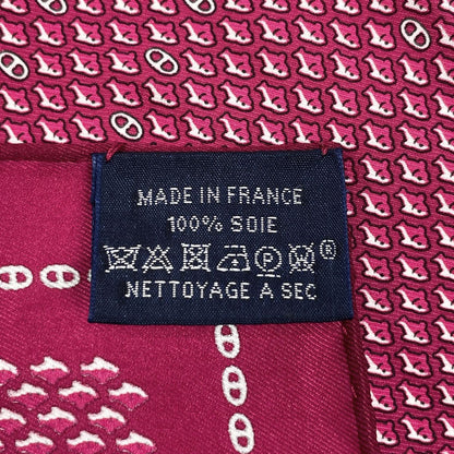 Hermes Chaine D'ancre Pattern Scarf Gavroche Silk Pink — view 2