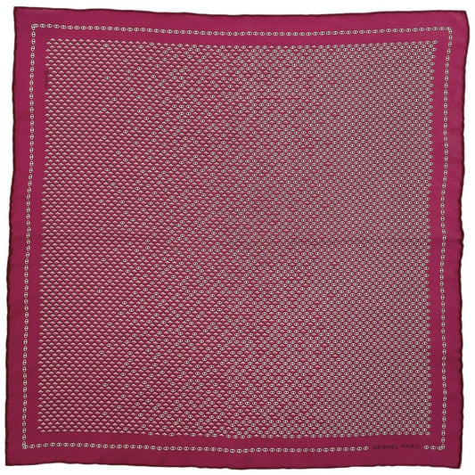 Hermes Chaine D'ancre Pattern Scarf Gavroche Silk Pink