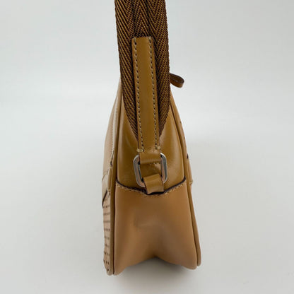 Prada Shoulder Bag Beige Leather Vintage — view 4
