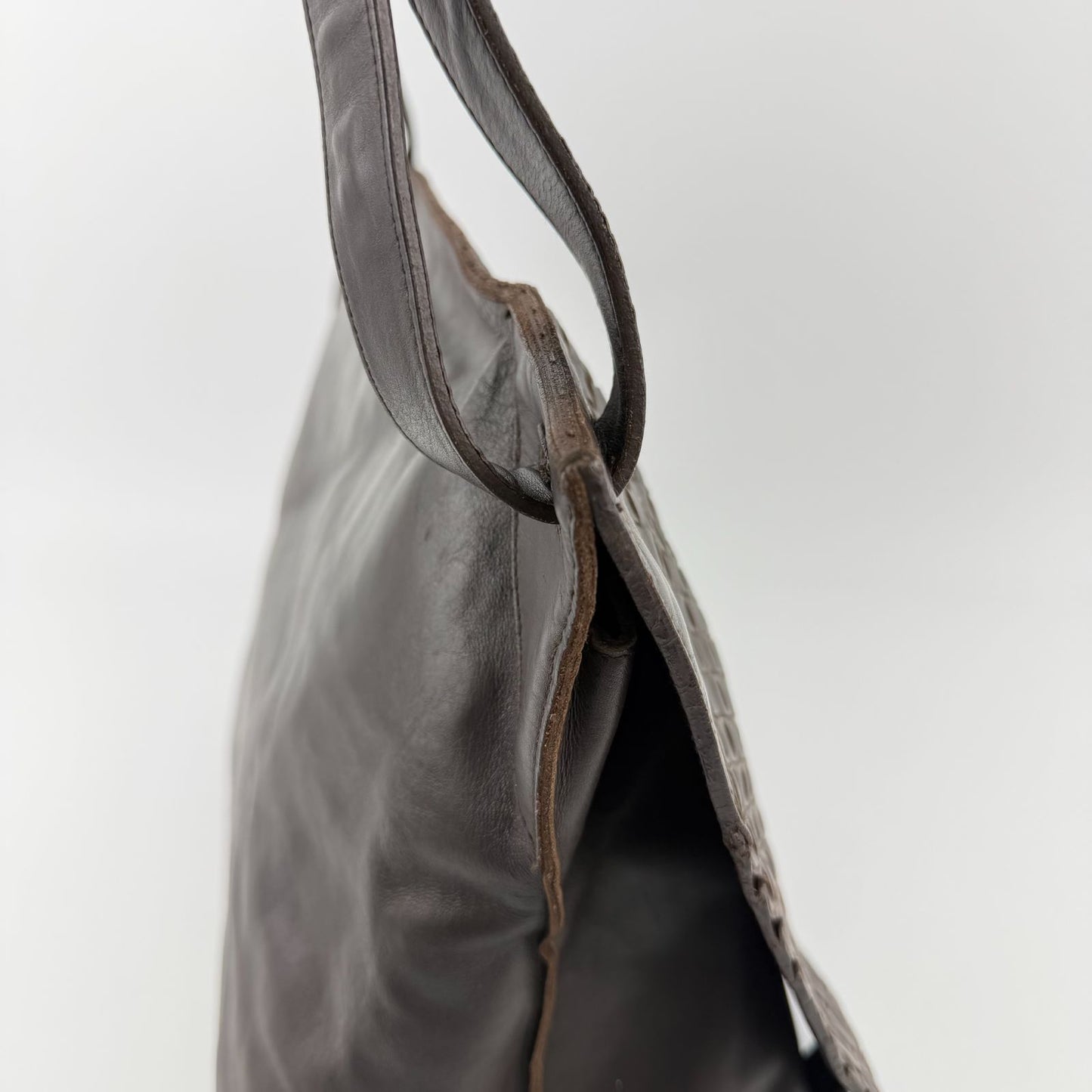 Bottega Veneta Intrecciato Shoulder Bag Crossbody Brown Leather Vintage — view 8