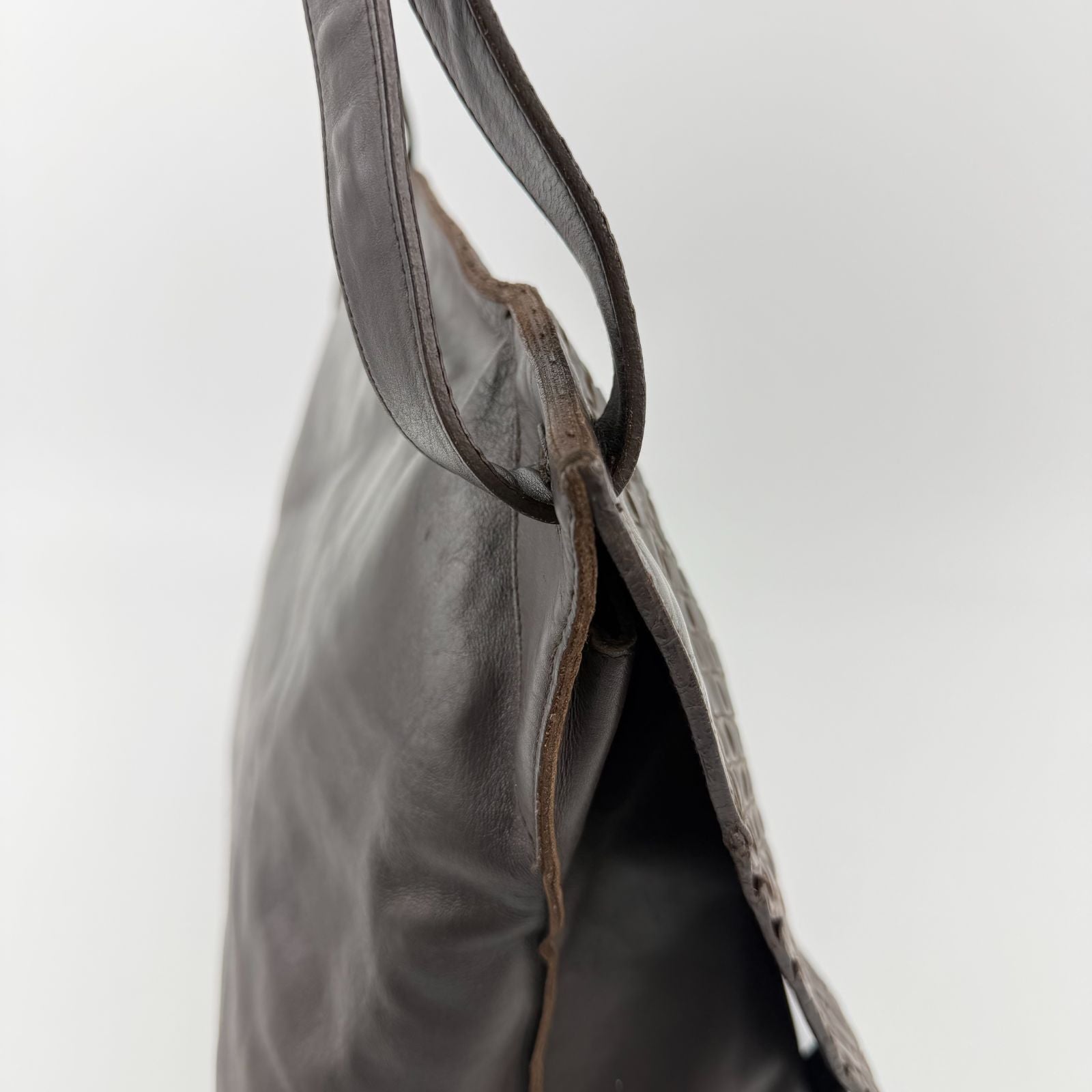 Bottega Veneta Intrecciato Shoulder Bag Crossbody Brown Leather Vintage — view 8