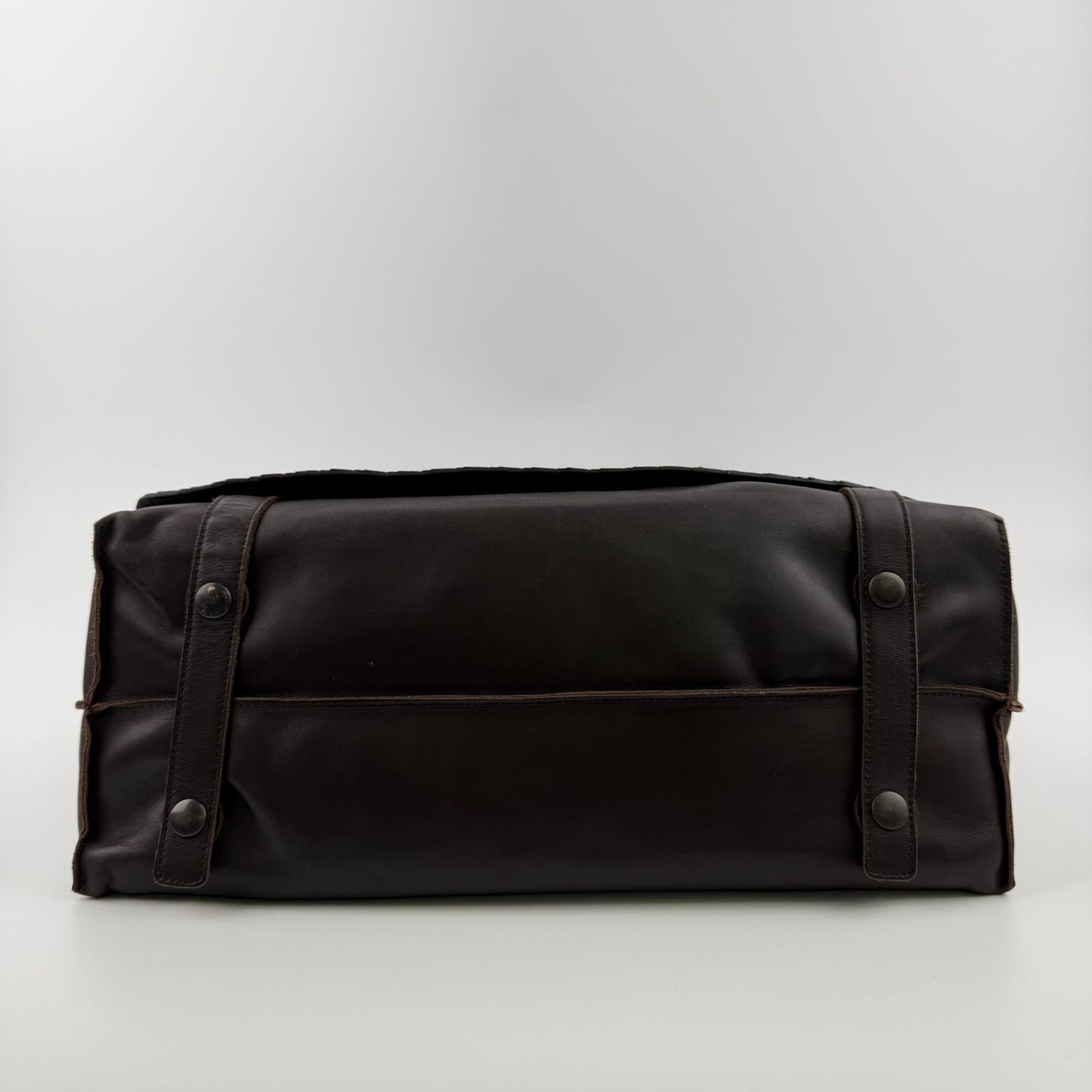 Bottega Veneta Intrecciato Shoulder Bag Crossbody Brown Leather Vintage — view 9