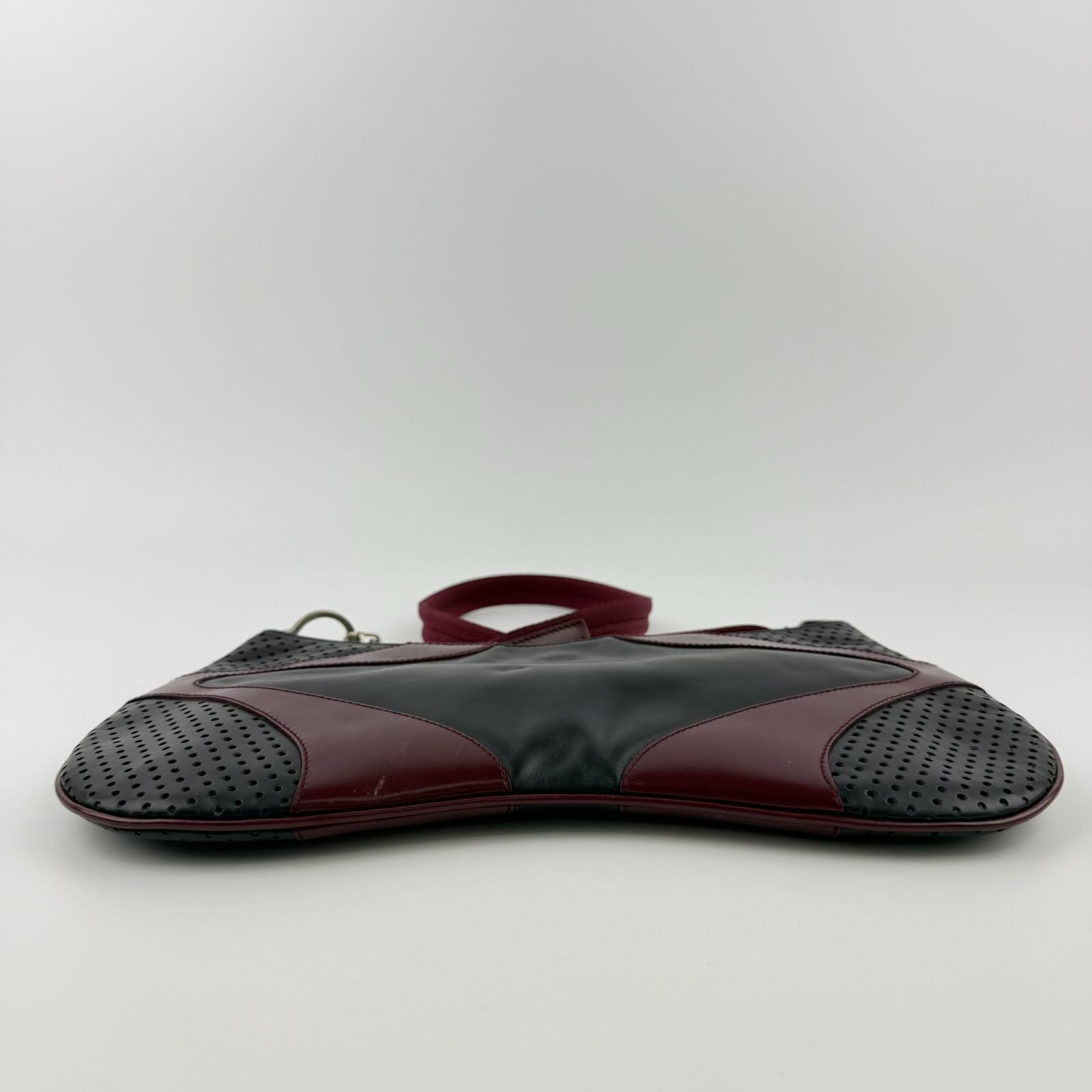 Prada Shoulder Bag Black Red Leather Vintage — view 6