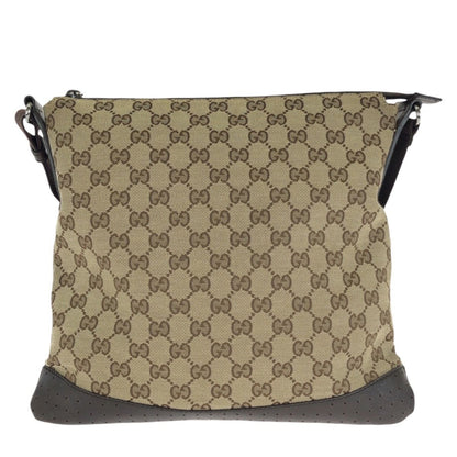 Gucci Beige Brown GG Canvas Leather Shoulder — view 2
