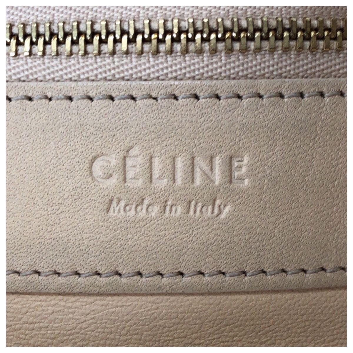 Celine Horizontal Cabas Bicolor Beige Black Gold Leather Tote Shoulder — view 4
