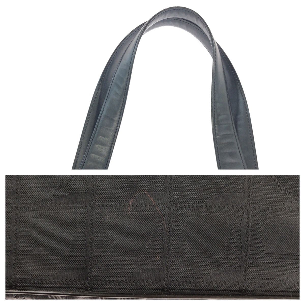 Chanel Vintage New Travel Line MM CC Logo Black Gold Nylon Leather Tote — view 6