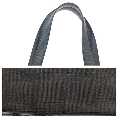 Chanel Vintage New Travel Line MM CC Logo Black Gold Nylon Leather Tote — view 6