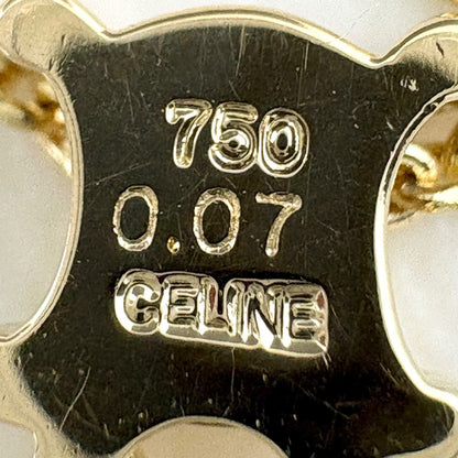 Celine Pave Diamond Necklace YG Yellow Gold Pendant — view 6