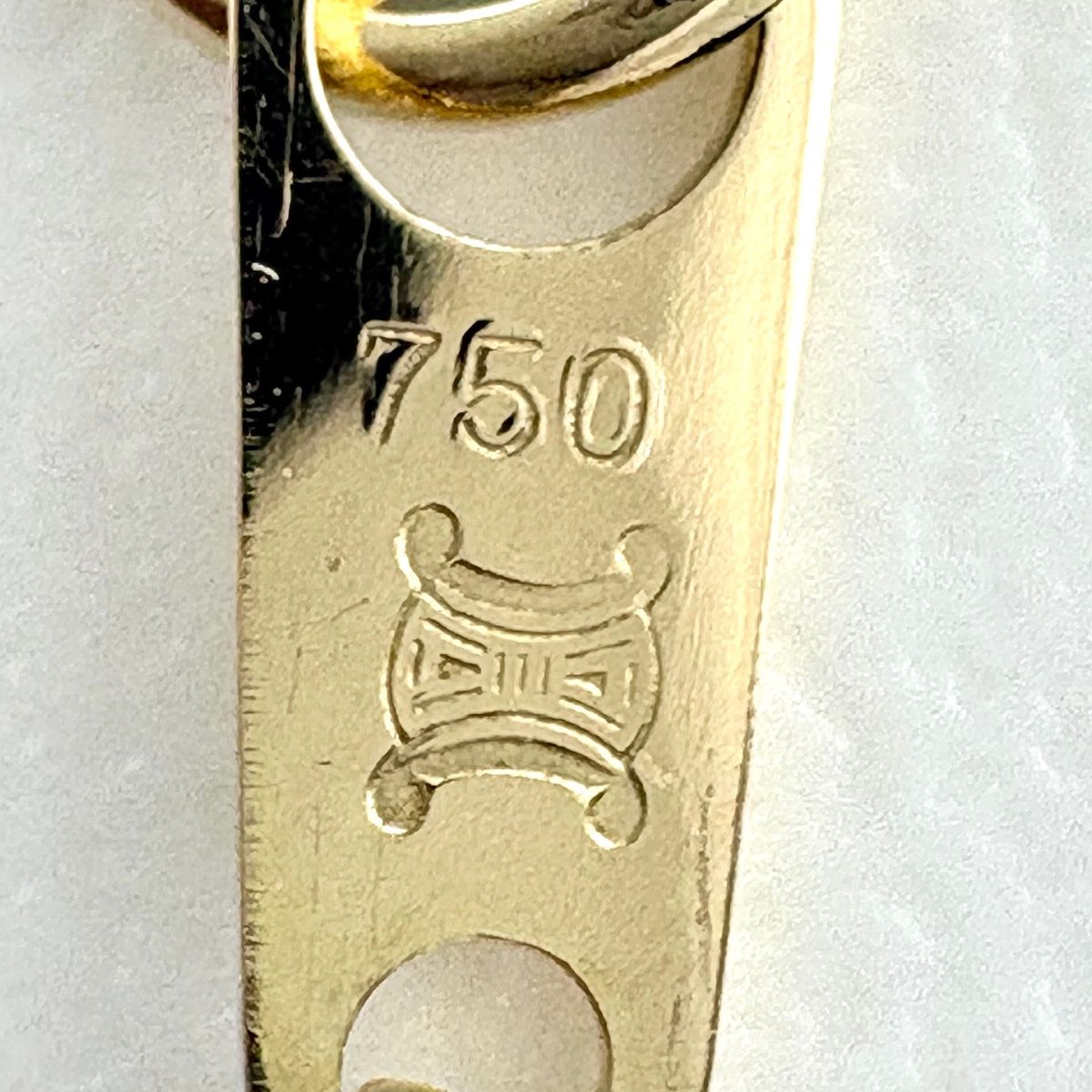 Celine Pave Diamond Necklace YG Yellow Gold Pendant — view 7