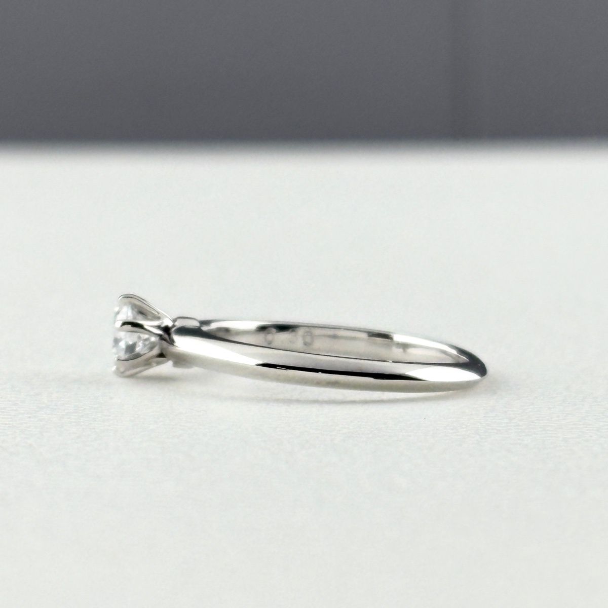 Tiffany & Co Solitaire Ring Platinum Diamond — view 5