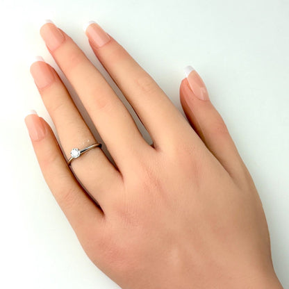 Tiffany & Co Solitaire Ring Platinum Diamond — view 6