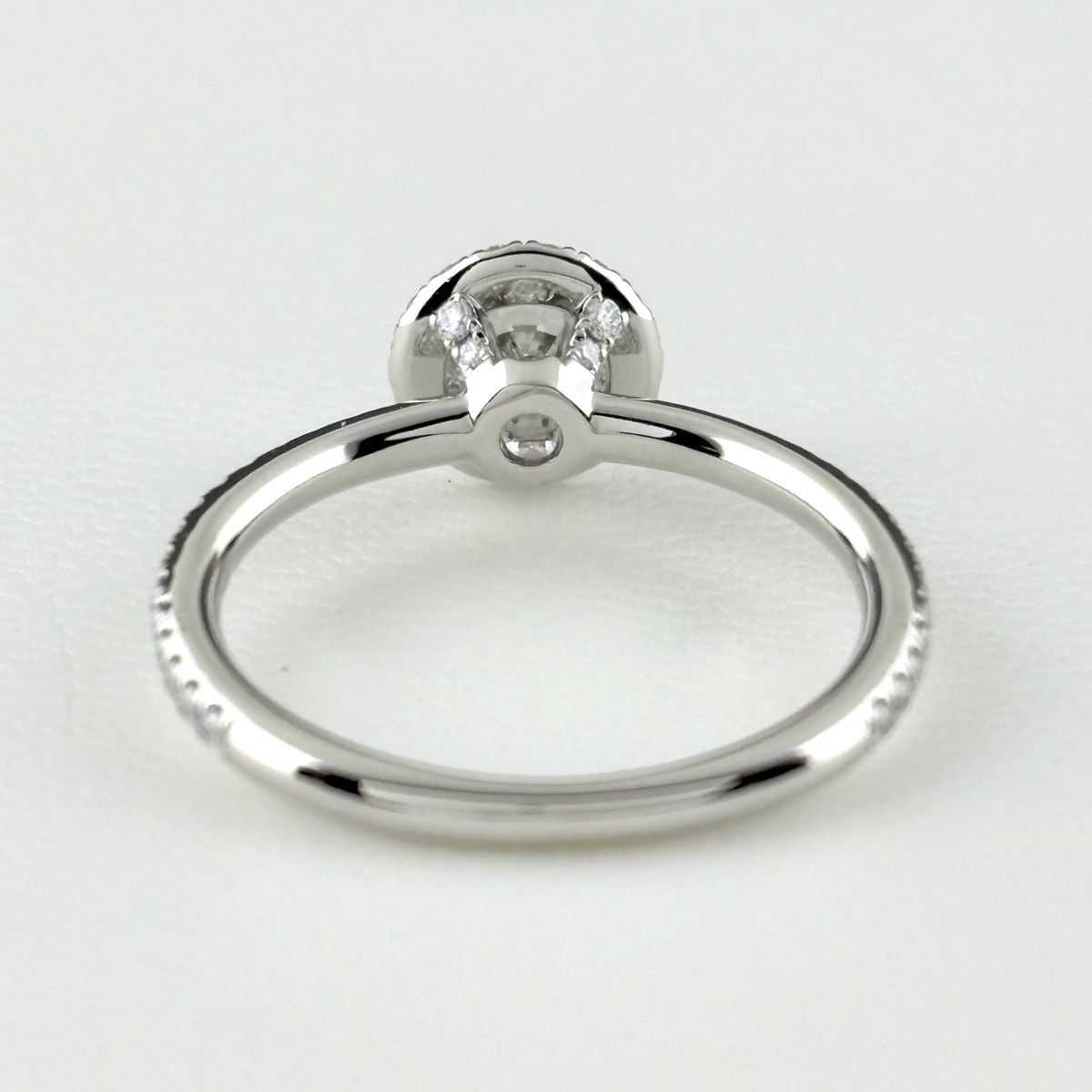 Harry Winston Micro Pave Round Cut Diamond Ring Platinum — view 4