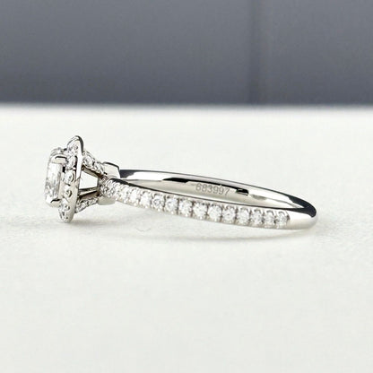 Harry Winston Micro Pave Round Cut Diamond Ring Platinum — view 5
