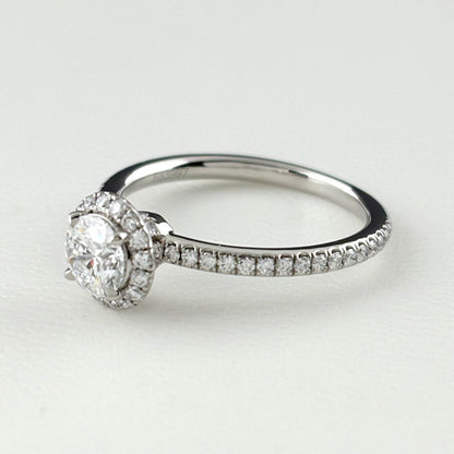 Harry Winston Micro Pave Round Cut Diamond Ring Platinum — view 3