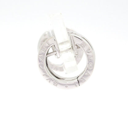 Bvlgari Earrings 18k White Gold Diamond on One Side — view 2