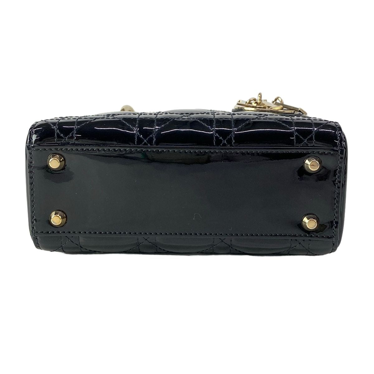 Dior Lady Mini Bag Black Gold Leather — view 5