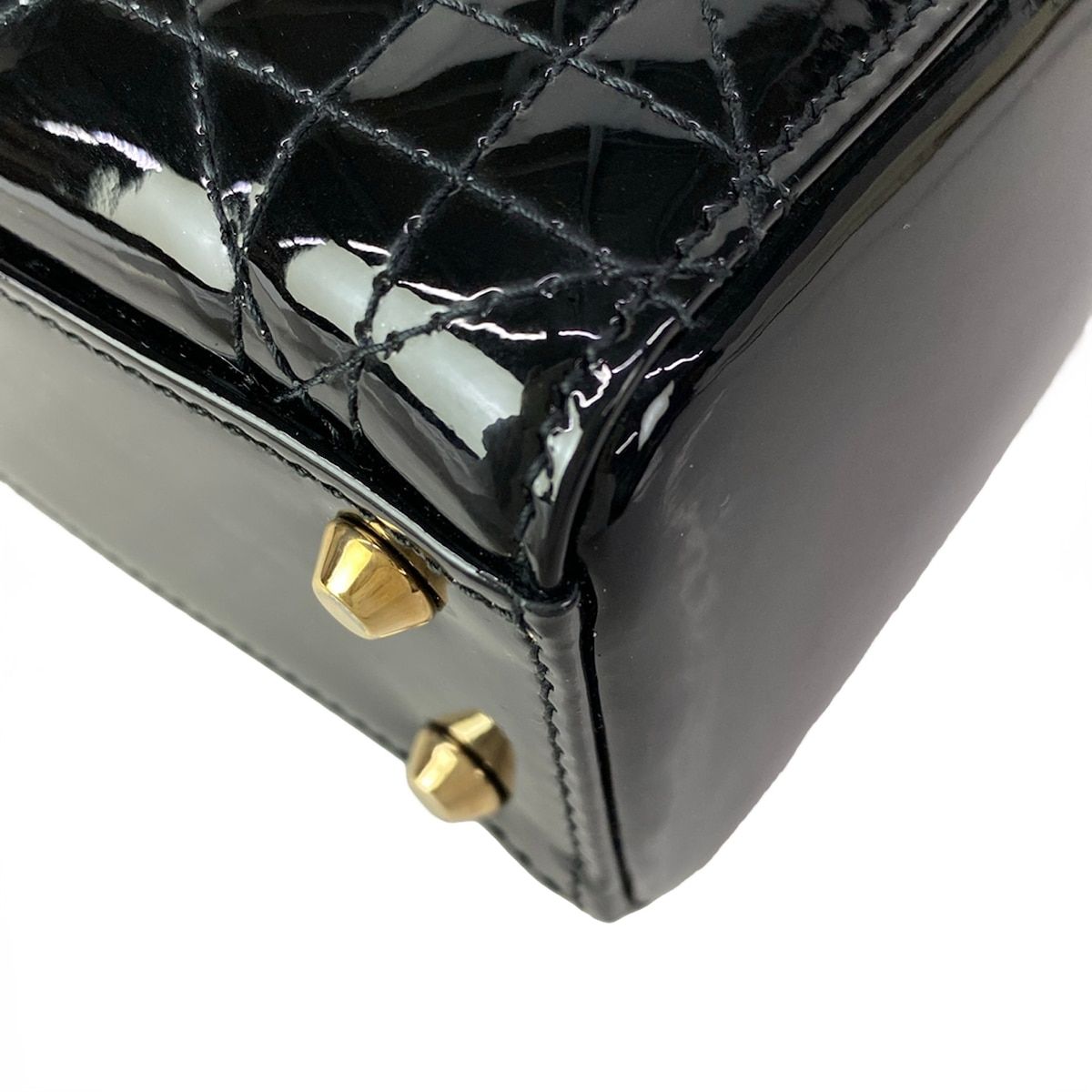 Dior Lady Mini Bag Black Gold Leather — view 9