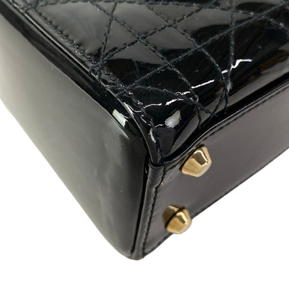 Dior Lady Mini Bag Black Gold Leather — view 6