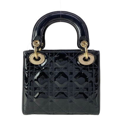 Dior Lady Mini Bag Black Gold Leather — view 3