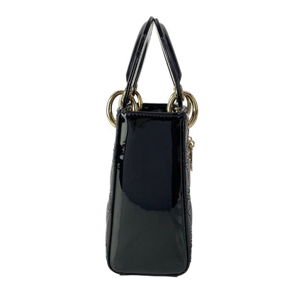 Dior Lady Mini Bag Black Gold Leather — view 2