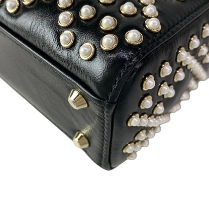 Dior Lady Mini Bag Black Ivory Leather — view 7