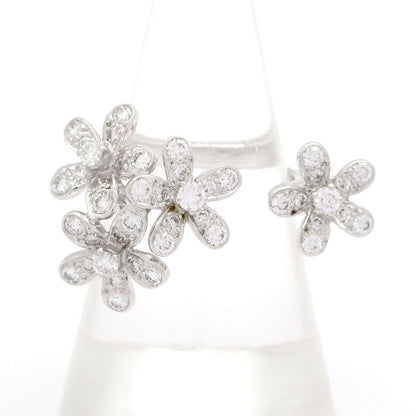 Van Cleef & Arpels Ring 52 Socrates Entre le Door 18k White Gold Diamond