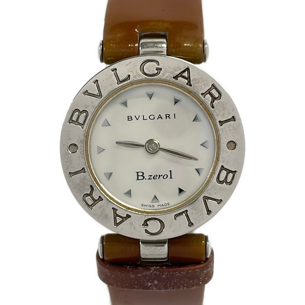Bvlgari Watch Leather Shell Dial White