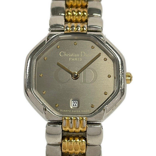Dior Watch Octagon Date 48.203 Silver