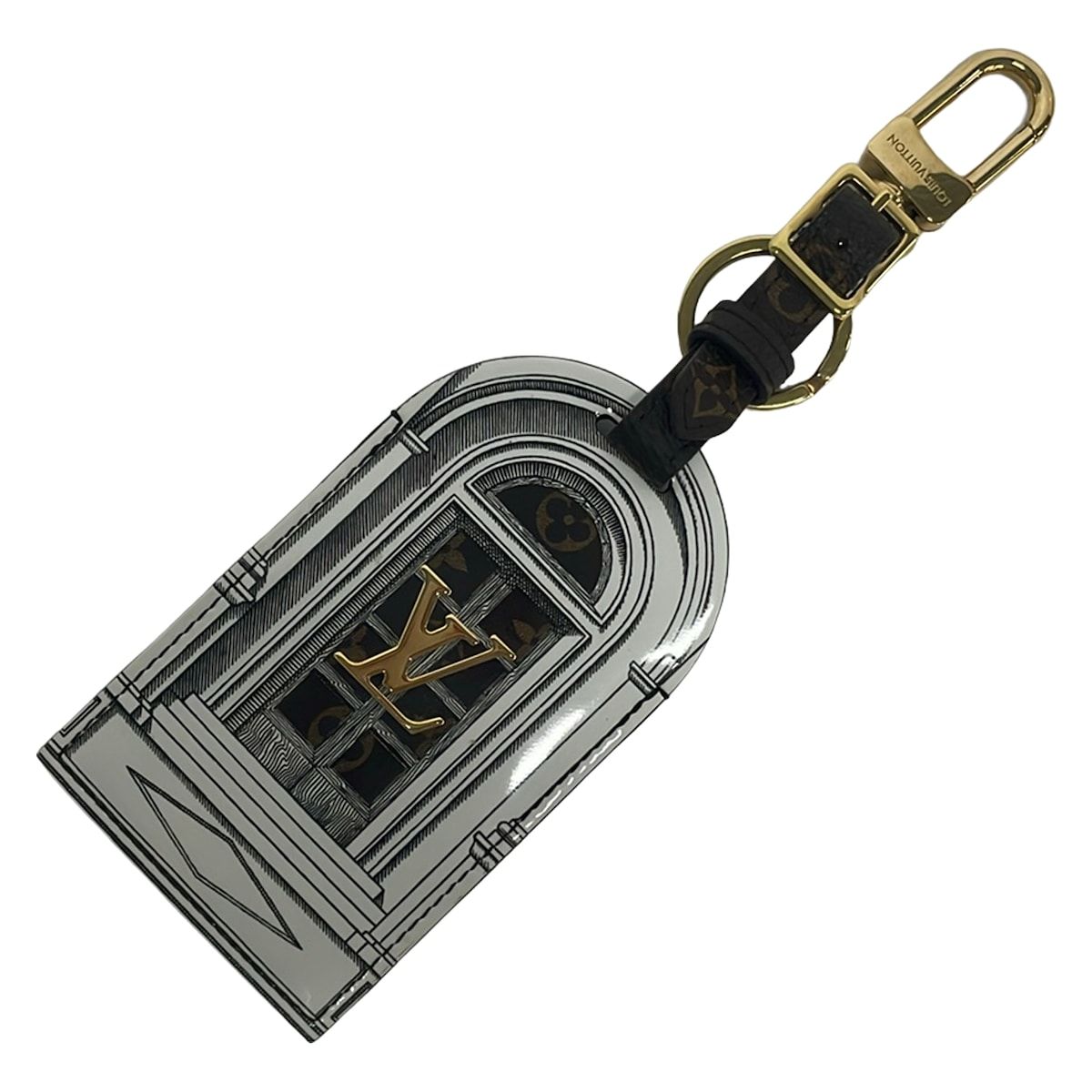 Louis Vuitton LV Fornasetti Porte Cles Tagua Kitetura Monogram White Name