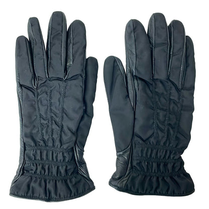 Prada Gloves Black Cashmere Leather — view 2