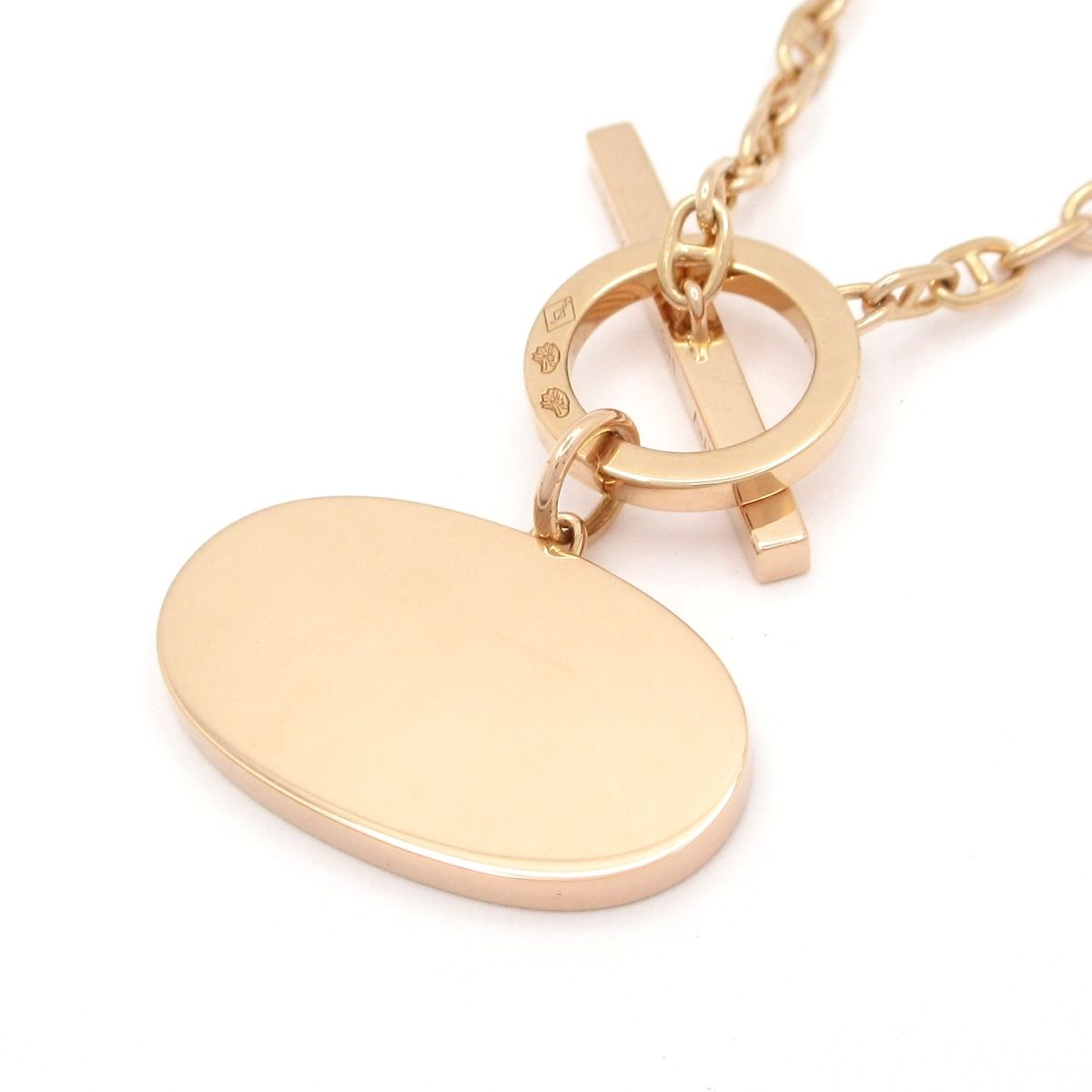 Hermes Necklace Chaine D'ancre Verso 18k Pink Gold Ceramic — view 3
