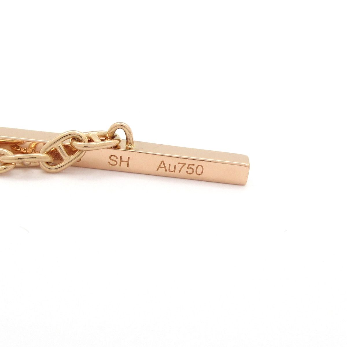 Hermes Necklace Chaine D'ancre Verso 18k Pink Gold Ceramic — view 6