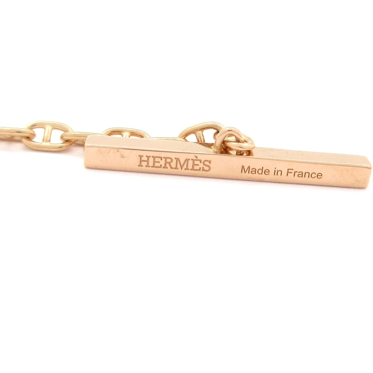 Hermes Necklace Chaine D'ancre Verso 18k Pink Gold Ceramic — view 5