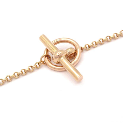 Hermes Necklace Cour de 18k Pink Gold Diamond Double Strand — view 4