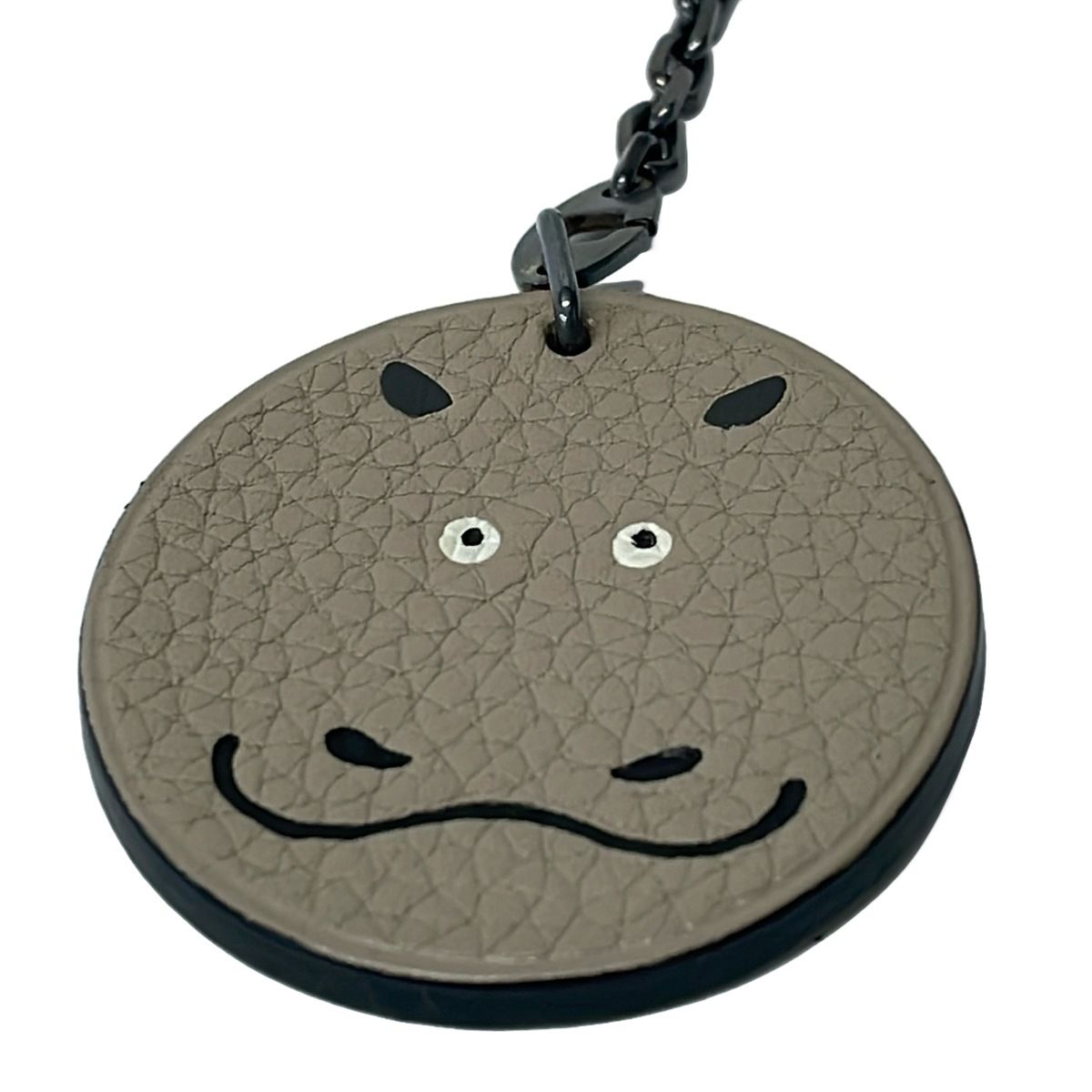 Hermes Key Holder Animal Key Gray Ju Silver Cover 925 Leather — view 4