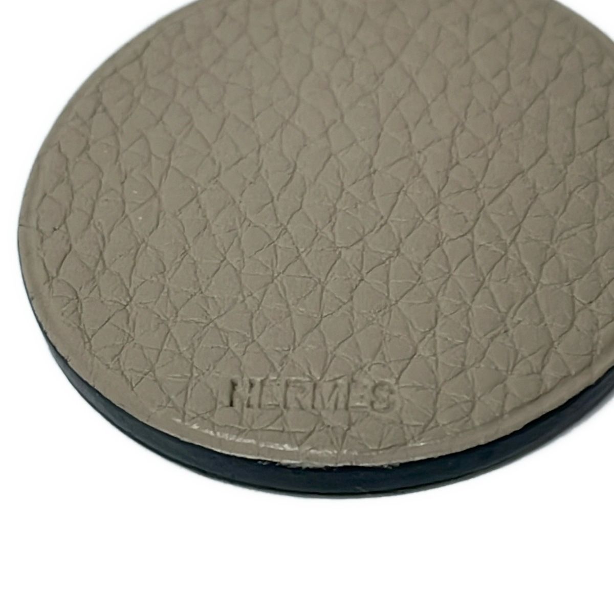 Hermes Key Holder Animal Key Gray Ju Silver Cover 925 Leather — view 3