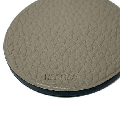 Hermes Key Holder Animal Key Gray Ju Silver Cover 925 Leather — view 3